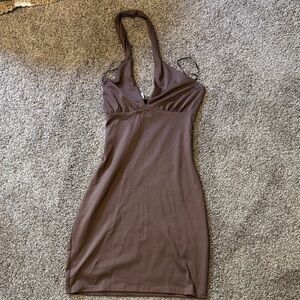 H&M Chic Brown Backless Dress